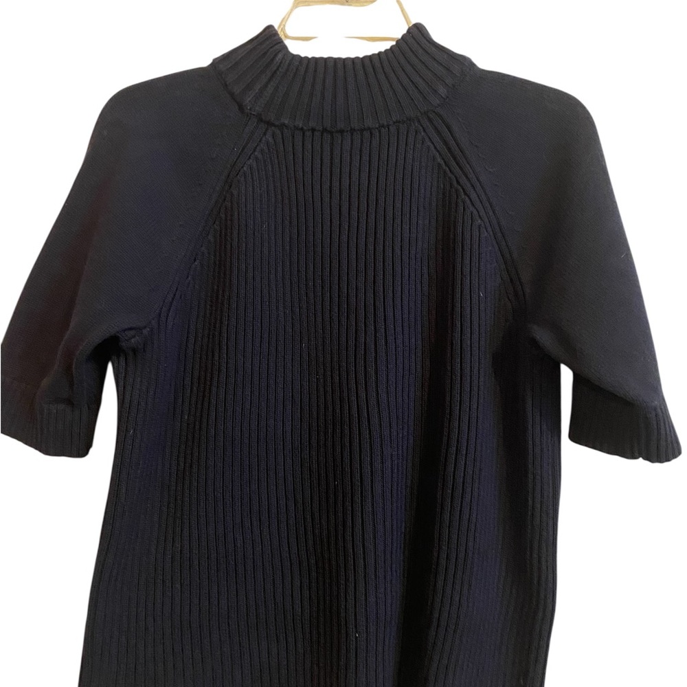 Lands End Navy Cotton Sweater